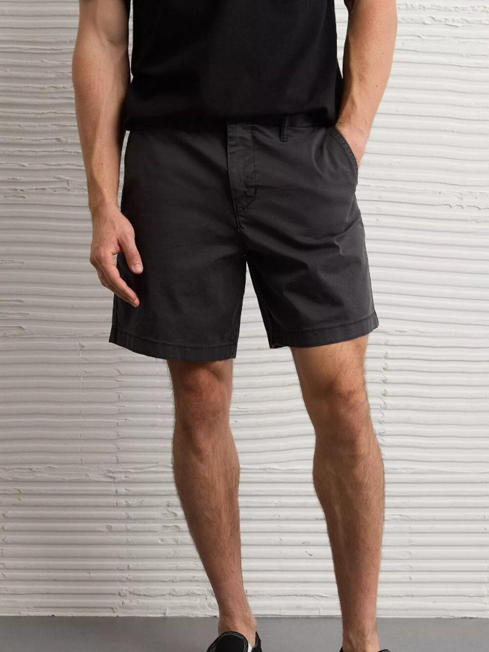 AMERICAN EAGLE Lived-In Khaki Flex Men's Black Shorts - Sz 32 - NWT NEW